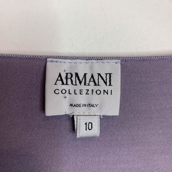 VINTAGE ARMANI COLLEZIONI lavender long sleeve top soft v-neck 2265 - Picture 3 of 8
